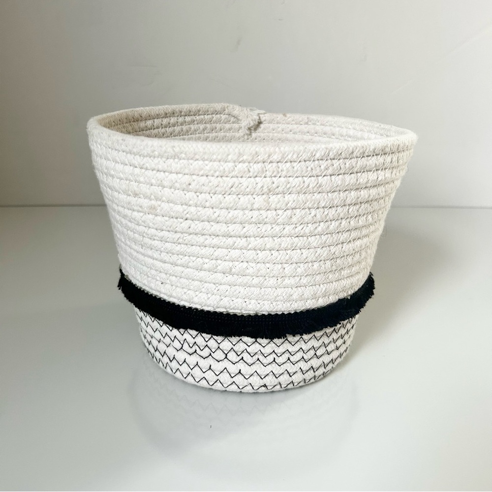 Neutral Boho Style Woven Storage Basket